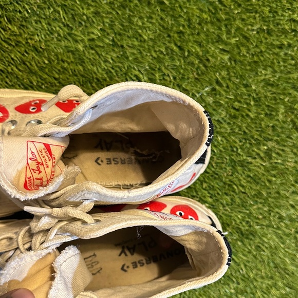 Comme Des Garcons X Converse All Star White High Top Sneakers - Picture 5 of 10
